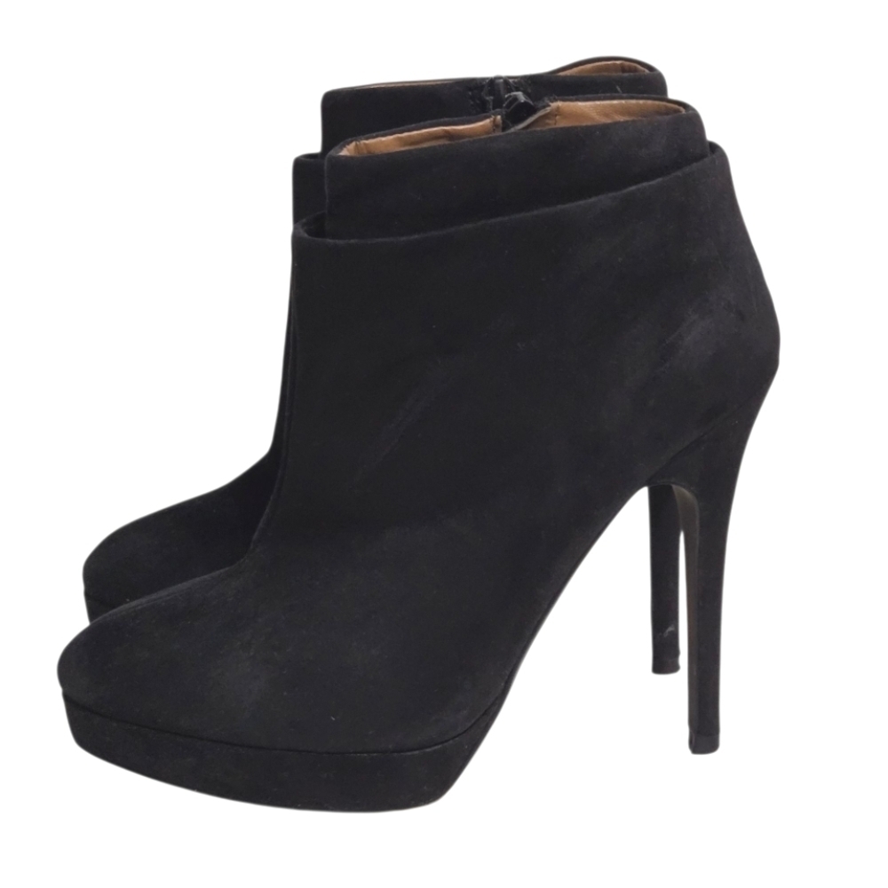 Zara Collection Black Suede Ankle Boots Womens US 6